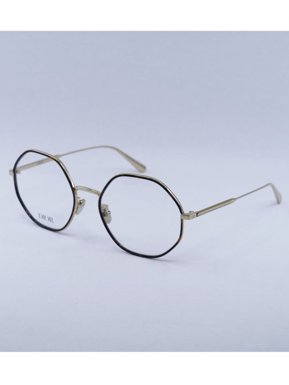 Dior GEMDIORO R2U A000 Eyeglasses Gold/Havana 55mm Geometric Frame